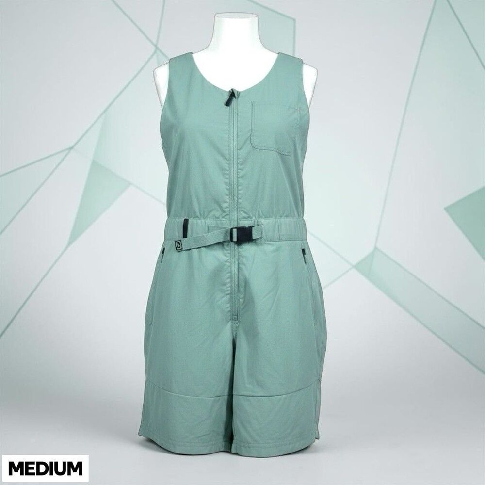 Backcountry Wasatch Ripstop Romper Women MED Sage Green Hiking Shorts